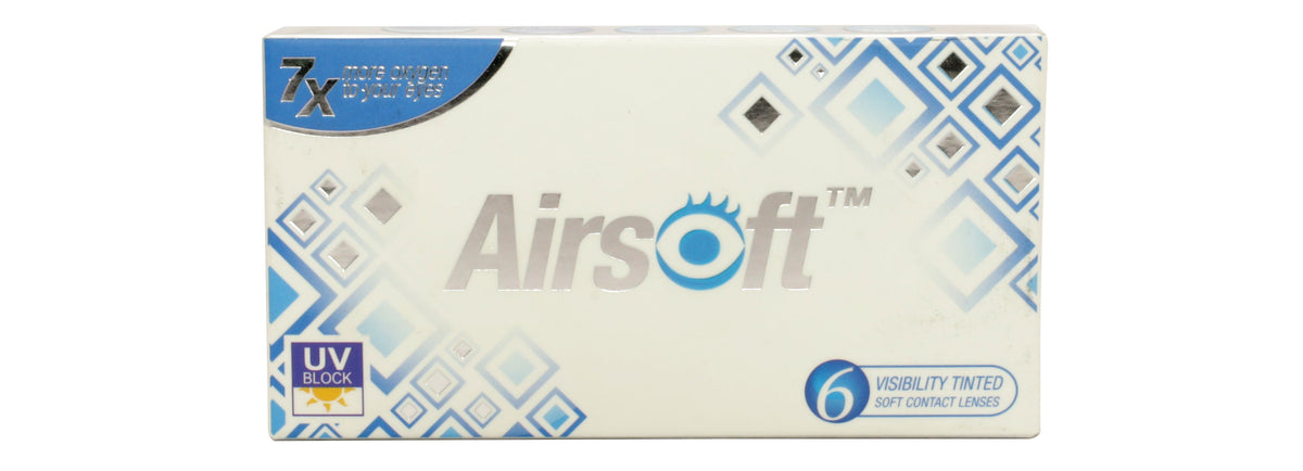 Box of Airsoft breathable silicone hydrogel contact lenses
